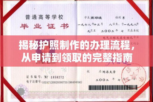 泸水揭秘护照制作的办理流程，从申请到领取的完整指南