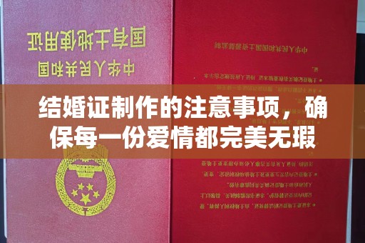 泸水结婚证制作的注意事项，确保每一份爱情都完美无瑕