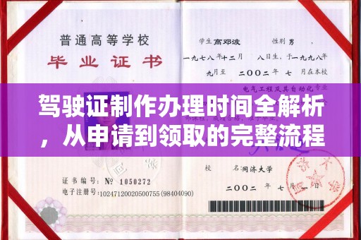 泸水驾驶证制作办理时间全解析，从申请到领取的完整流程