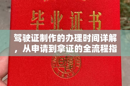泸水驾驶证制作的办理时间详解，从申请到拿证的全流程指南