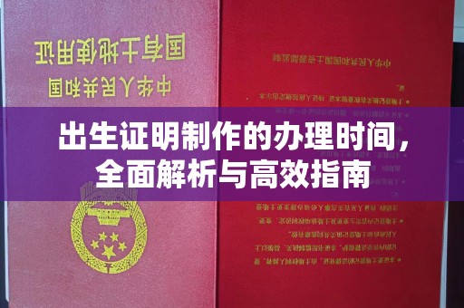 泸水出生证明制作的办理时间，全面解析与高效指南