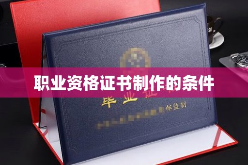 泸水职业资格证书制作的条件