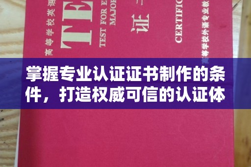 泸水掌握专业认证证书制作的条件，打造权威可信的认证体系