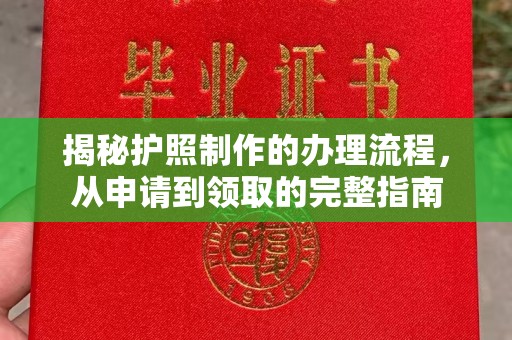 泸水揭秘护照制作的办理流程，从申请到领取的完整指南