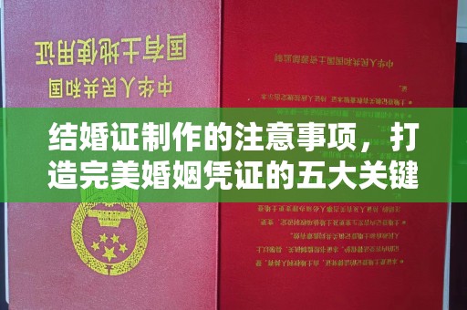 泸水结婚证制作的注意事项，打造完美婚姻凭证的五大关键点