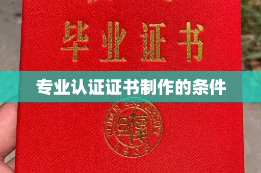 泸水专业认证证书制作的条件