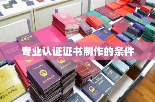 泸水专业认证证书制作的条件