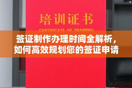 泸水签证制作办理时间全解析，如何高效规划您的签证申请流程