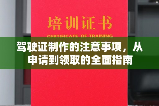 泸水驾驶证制作的注意事项，从申请到领取的全面指南