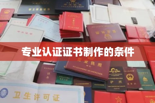 泸水专业认证证书制作的条件