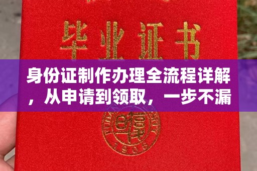 泸水身份证制作办理全流程详解，从申请到领取，一步不漏！