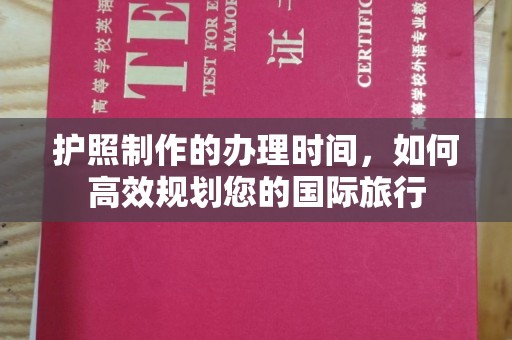 泸水护照制作的办理时间，如何高效规划您的国际旅行