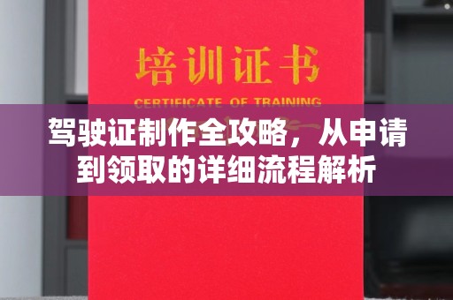 泸水驾驶证制作全攻略，从申请到领取的详细流程解析